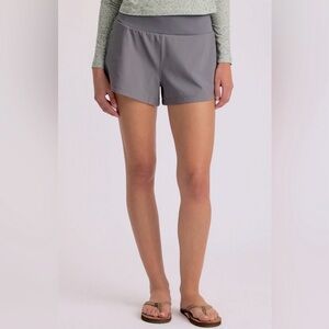 Free Fly Bamboo Lined Breeze Shorts 4” Gray Women's S Activewear